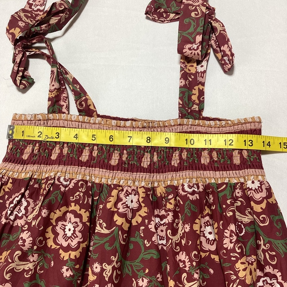 Storia Burgundy Floral Dress - Picture 11 of 11